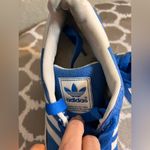 Adidas Blue and White Athletic Shoes Sleek Design Photo 2