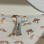 Kensie  White and Brown Animal Print Blouse Photo 1