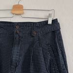 Sundance  Vie De Reve Paperbag Pants Gingham Checkered Linen Blend Size 10 Photo 6