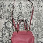 Coach  Mini Brooke Carryall Satchel Pink Glitter Crossgrain Leather Gold Photo 1