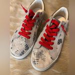Vintage Havana White Sneakers with Red Laces Size 8.5 Photo 2