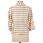 Loft  Open Lightweight Blazer Beige Cream Stripes Photo 1