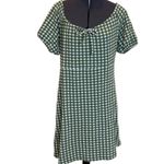 Madewell Jacquard Puff-Sleeve Mini Dress in Gingham Check size small Photo 4