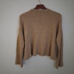 Madewell  M Camel Crew Neck Crop Long Sleeved Pullover Sweater Photo 2