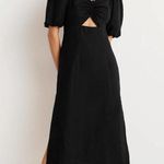 Boden Halterneck Cutout Column Dress Linen Black Size 10 Photo 1