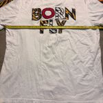 BORN FLY Embroidered White Animal Print Streetwear Womens TShirt Size 2X Photo 8