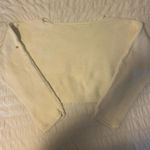 Garage white  cropped off the shoulder sweater Photo 0