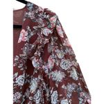 ASTR The Label Odette Cinnamon Brown Floral Bodysuit Large Photo 5