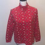 Carolyn Taylor  red Christmas stockings turtleneck top Photo 0