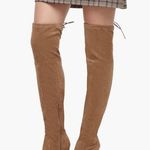 JustFab Tan Jesyna Thigh-High Heeled Boots Photo 3