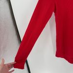 Eddie Bauer Red Waffle Knit High Neck Pullover Thermal Top Women's Size Large Photo 2