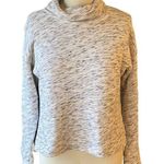J.Crew Vintage Fleece Grey Speckled Cowl Neck Tunic Pullover Top ~ Womens SMALL Photo 0