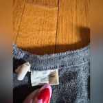 Anthropologie Moth by Grey Cotton Sweater with Silver Appliqué Baroque Design, S Photo 5