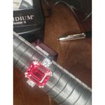 Exquisite Sunset Padparadscha Sapphire 925 Sterling Silver Size 7 Photo 7