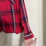 American Eagle Boho western red plaid cowgirl button down shirt, size XS Photo 3
