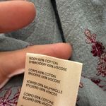 Free People Blue Adriana Woven Tee Embroidered Crop XS Boho Beach Photo 6