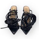 new Lemonade 𖦹 Briana Bamboo Ankle Wrap Stiletto Heel Sandals 𖦹 Black 𖦹 8M 𖦹 Size 8 Photo 7