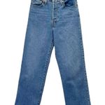 Levi's Levi’s Ribcage Straight Ankle Jeans in Summer Slide Medium Wash Crop Size 27 | 4 Photo 1