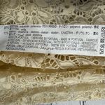 ZARA Women’s Lace V-Neck Sheer Top Floral Pullover Long Sleeves Cream L NWT Photo 4