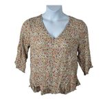 Rose & Thyme  Cottage Floral Boho Blouse NWT Size Medium Photo 12