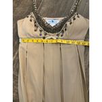 Vintage 90s Sue Wong Nocturne 100% Silk Beaded Dress Size 10 Tan Photo 12