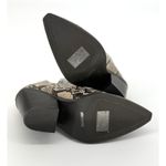 Bamboo  UPSTREAM-13 Womens 6.5 Beige Snake Chunky Heel Slip On Cutout Booties Photo 3