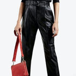 Ted Baker 💕💕 Faydell Pleather Trouser ~ Black US 8 NWT *NO BELT* Photo 0