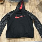 Nike Medium dri-fit women’s black and neon pink swearshirt.  Photo 0