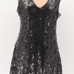 EXPRESS Sequin Metallic Cocktail Mini Dress Womens Party 2010s Glam Hoco Club Size L Photo 0