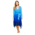 Gottex  Harmony Caftan S NWT Swim Coverup Ocean Blue Vacation Beach Resort Style Photo 1