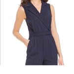 Antonio Melani  Dark Blue Striped Jumpsuit Photo 1