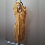 Derek Heart  Mustard Striped Off-Shoulder Mini Dress Photo 8