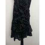 Free People  Velvet Burnout Slip Black Ruffle Sleeveless Whimsy Fairy Grunge S Photo 6