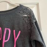 Arizona Jeans Arizona Jean Co. Happy Glamper Sweatshirt Peek Lace Shoulder XL Photo 1