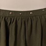 a.n.a Dark Olive Green Relaxed Embellished Blouse Photo 2