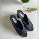 Steve Madden Chance  black suede block heel slides sandals Photo 7