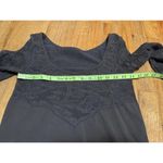 Anthropologie By  Seamless Boat Neck Boho Y2K Eyelet Long Sleeve Charcoal Size XS Photo 4