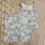 SKIMS  Cotton Ribbed Tank and Boxer Short Set in Blue Quartz Cloud Photo 1