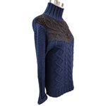 NWT Simply Vera Vera Wang Gilded Opulence Navy/Black Knit Tunic Sweater Lace M Blue Size M Photo 1