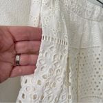 Banana Republic NWT  Cream A-Line Lined Pleated Eyelet Skirt with Pockets 6 Photo 5