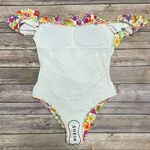 SheIn Flounce Cold Shoulder One Piece Floral Bathing Suit NWOT Small Ruching Photo 9