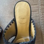 Jack Rogers Blakely Suede embroidered block heels Women's Black Heeled Sandals Photo 2