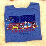 Disney  Blue Patriotic Flag  T-shirt M Photo 0