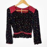 Free People Where We Roam Printed Wrap Blouse Size XS Photo 0