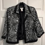 kim rogers  Open Jacket/Blazer - black & white animal print - Size 10 petite Photo 0