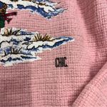 Chic Vintage Christmas Bear Womens Medium Pink Ugly Christmas Sweater 80s 90s Photo 2