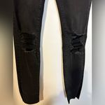 Forever 21  Distressed Knee High Rise Skinny Jeans Black Size‎ 28 NWT Photo 2
