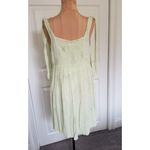  THE LABEL Embroidered Sage Green Mini Babydoll Dress Sz S Photo 1