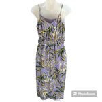 J.O.A. Raya Lavender Floral Print Midi Dress Size Medium Photo 2