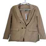 Drew NWT  Tan Camel Double Breasted Blazer Size L Photo 0